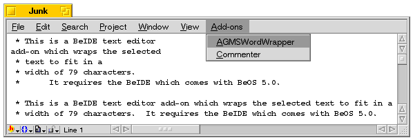 [Screen Shot of AGMSWordWrapper wrapping some text]